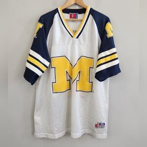 Vintage Michigan Wolverines J Plus Team Sports Football Jersey Men’s Size XL